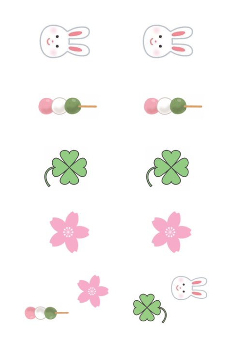ずつカードの印刷用データ